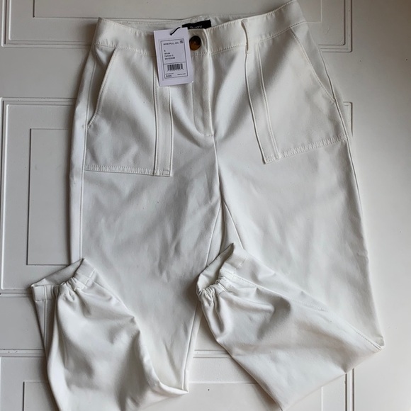 NWT Theory White Caliver Pants 2 - Picture 1 of 5